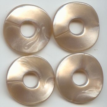(image for) MOCCA PEARLIZED 3X30MM WAVY DISC BEADS - Lot of 12