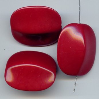 REDDISH BROWN 35x30mm. ROUND EDGE RECTANGLE BEADS - Lot of 12