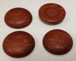 28mm. BROWN MARBLE ILLUSION ROUND CABOCHONS - Lots of 36