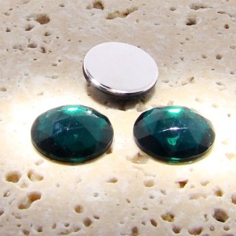 Emerald Jewel Multi Faceted - 18mm Round Cabochons - Lots of 144