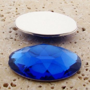 Sapphire Jewel Faceted - 40x30mm. Oval Cabochons - Lots of 12