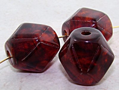 TORTOISE MARBLE 21X18MM FACETED OVAL BEADS - Lot of 12