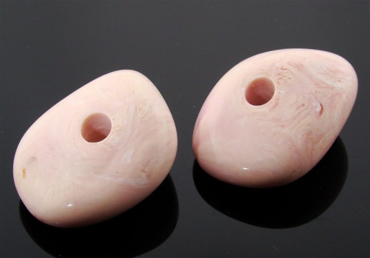 (image for) ANGEL SKIN MARBLE 47X37MM NUGGET BEADS - Lot of 12