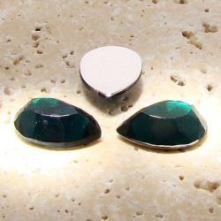 Emerald Jewel Faceted - 25x18mm. Pear Cabochons - Lots of 72