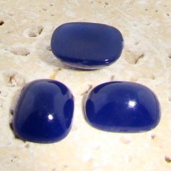 Lapis Opaque- 15x11.5mm. Rectangle Domed Cabochons - Lots of 144