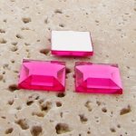 Pink Jewel Faceted - 15mm. Square Domed Cabochons - Lots of 144