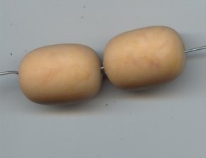 LT BROWN MATTE 26X19MM OVAL BEADS - Lot of 12
