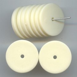IVORY MATTE 2X22MM ROUND SPACER BEADS - Lot of 12