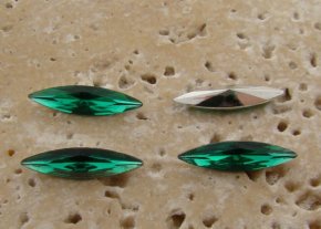Teal Jewel - 15x4mm. Navette Faceted Gem Jewels - Lots of 144