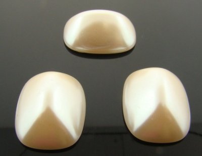 20X15MM CULTURA HIGH DOME PEARL RECTANGLE CABOCHONS - Lot of 72