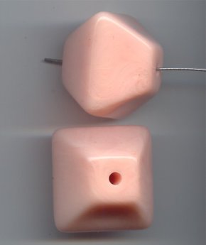ANGEL SKIN 29X32MM SQUARE PYRAMID BEADS - Lot of 12