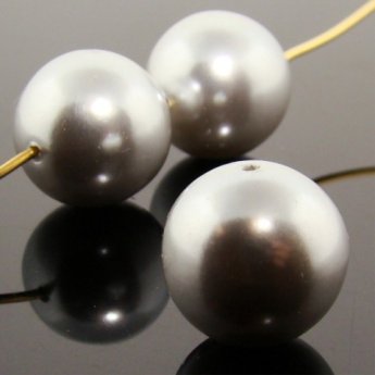 GREY 14MM ROUND SMOOTH JAPANESE PEARLS - Lot of 56