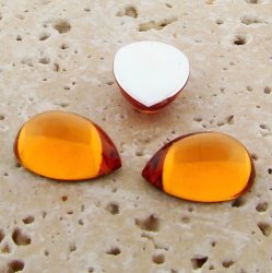 Madeira Topaz Jewel - 13x8.5mm. Pear Cabochons - Lots of 144
