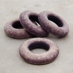 GREY MATTE WASH 30MM ROUND RINGS - Lot of 12