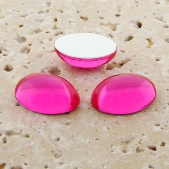 Pink Jewel - 12x10mm. Oval Domed Cabochons - Lots of 144