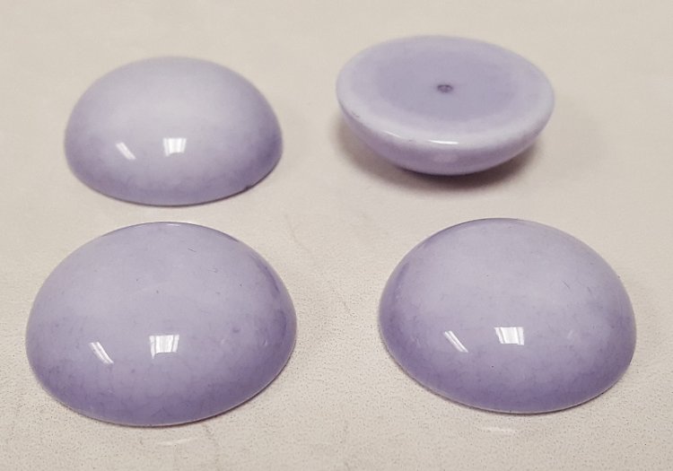 (image for) 29mm. PURPLE WASH SHINY ROUND CABOCHONS - Lots of 36