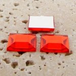 Orange Hyacinth Jewel Facet - 15mm Square Cabochons - Lot of 144