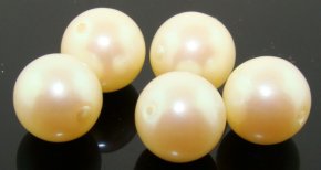 CULTURA 10MM ROUND SMOOTH 1/2 DRILLED JAPANESE PEARLS -Lot of 12