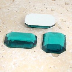Teal Jewel Faceted - 25x18mm. Octagon Cabochons - Lots of 72