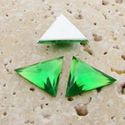 Peridot Faceted - 13x13mm. Triangle Cabochons - Lots of 144