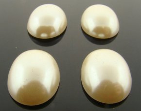 25X18MM CULTURA PEARL OVAL CABOCHONS - Lot of 72