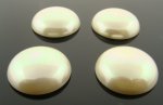 22MM CULTURA RAINBOW LOW DOME PEARL ROUND CABOCHONS - Lot of 12
