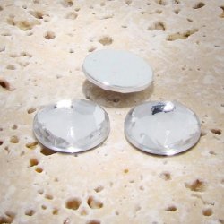 Crystal Jewel Multi Faceted - 18mm Round Cabochons - Lot of 144