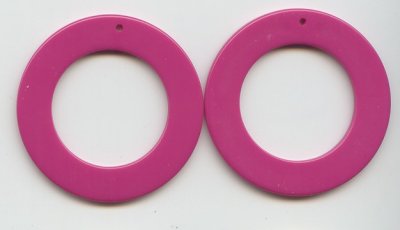 PINK 50MM ROUND FLAT PENDANTS - Lot of 12