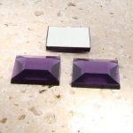 Light Amethyst Jewel Facet -15mm Square Cabochons - Lots of 144