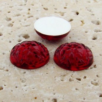 Ruby Jewel Baroque Domed - 18mm. Cabochons - Lots of 144