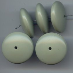 ALOE GREEN 10X26MM SPACER DISC BEADS - Lot of 12