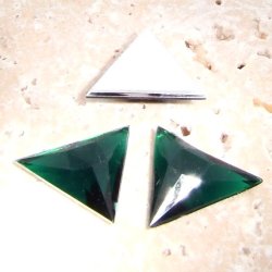 Emerald Jewel Faceted - 13x13mm Triangle Cabochons - Lots of 144