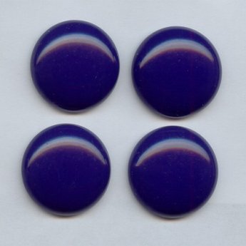 28mm. NAVY BLUE SHINY ROUND CABOCHONS - Lot of 36