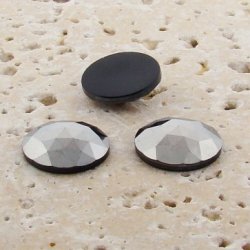 Hematite Opaque Multi Facet - 15mm Round Cabochons - Lots of 144