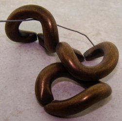 Antique Gold Links - 33x34 Oval Interlocking Links - Lot of 12
