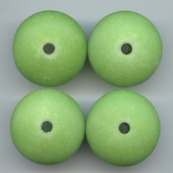 MATTE GREEN WASHED 12X26MM ROUND SPACER DISC BEADS - Lot of 12