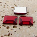 Ruby Jewel Faceted - 15mm. Square Domed Cabochons - Lots of 144