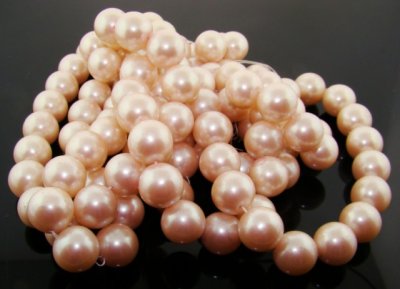 PINK 14MM ROUND SMOOTH JAPANESE PEARLS - Lot of 54