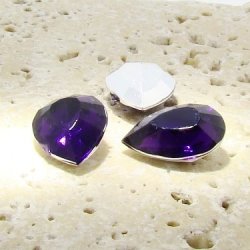 Amethyst Jewel - 25x18mm. Pear Faceted Gem Jewels - Lots of 72