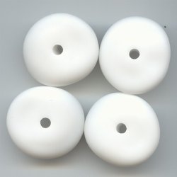 WHITE MATTE 10X28MM WAVY SPACER BEADS - Lot of 12