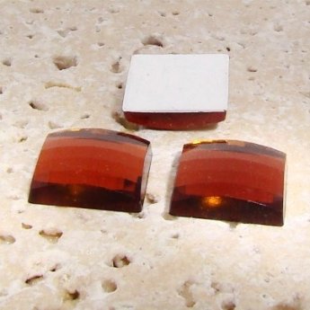 Topaz Jewel Faceted - 25mm. Square Domed Cabochons - Lots of 72