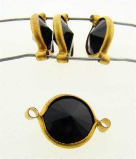 (image for) JET 12MM RIVOLI 2-LOOP BRASS CHANNELS - Lot of 144