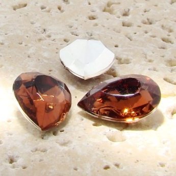 Topaz Jewel - 25x18mm. Pear Faceted Gem Jewels - Lots of 72