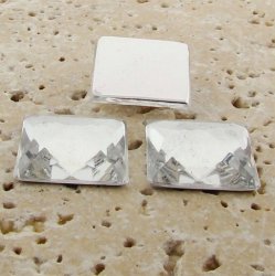 Crystal Jewel Faceted - 20mm. Square Cabochons - Lots of 144