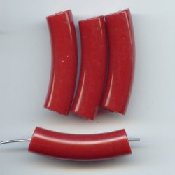 RUST 40X10MM NOODLE BEADS - Lot of 12