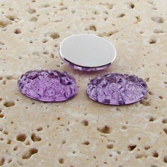 Light Amethyst Baroque - 18x13mm. Oval Cabochons - Lots of 144