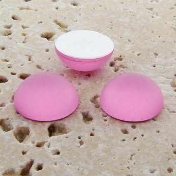 Rose Matte Frosted - 18mm. Round Domed Cabochons - Lots of 144
