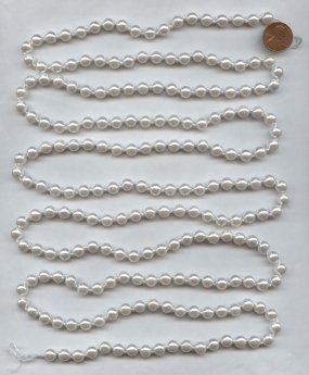 WHITE LUSTER 8MM ROUND HAND KNOTTED JAPANESE PEARLS - Lot of 215