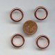 18MM COPPER COATED RING SPACER BEADS - Lot of 12