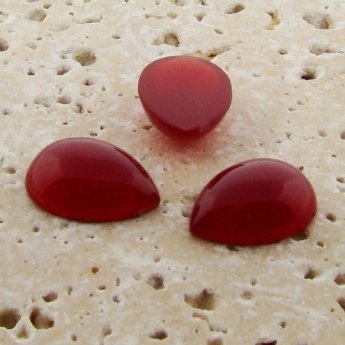 Cornelian Opaque - 18x13mm. Pear Domed Cabochons - Lots of 144